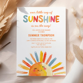 Little Ray of Sunshineベビーシャワー 招待状