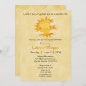 Little Ray of Sunshineベビーシャワー 招待状 (正面/裏面)