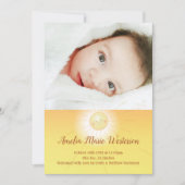 Little Ray of Sunshineベビー誕生発表 招待状 (正面)