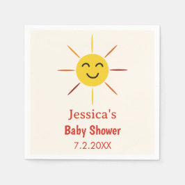 Little Ray of Sunshineマンガ赤ちゃんシャワー スタンダードカクテルナプキン