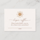 Little Ray of Sunshine赤ちゃんシャワーおむつラッフル エンクロージャーカード (正面)