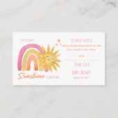 Little Ray of Sunshine赤ちゃんシャワーおむつラッフル エンクロージャーカード (正面)