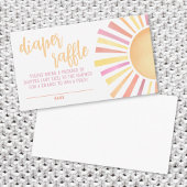 Little Ray Of Sunshine赤ちゃんシャワーおむつラッフル エンクロージャーカード