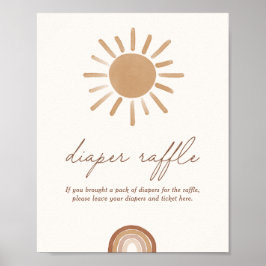 Little Ray of Sunshine赤ちゃんシャワーおむつラッフル ポスター