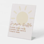 Little Ray of Sunshine赤ちゃんシャワーおむつラッフル 台座サイン (正面)