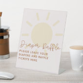 Little Ray of Sunshine赤ちゃんシャワーおむつラッフル 台座サイン (インサイチュ)