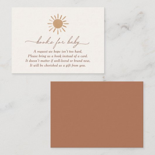 Little Ray of Sunshine赤ちゃんシャワーベビー エンクロージャーカード (正面/裏面)