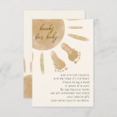 Little Ray of Sunshine赤ちゃんシャワーベビー エンクロージャーカード (正面/裏面)