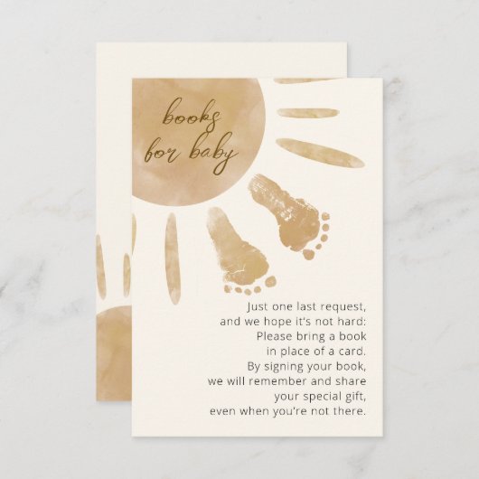 Little Ray of Sunshine赤ちゃんシャワーベビー エンクロージャーカード (正面/裏面)