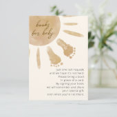 Little Ray of Sunshine赤ちゃんシャワーベビー エンクロージャーカード (スタンド正面)