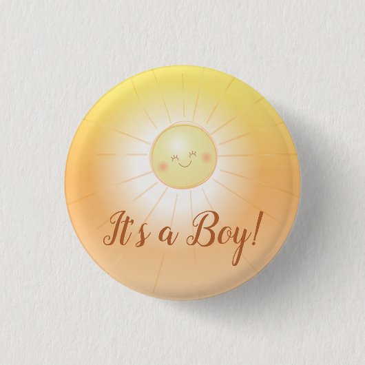 Little Ray of Sunshine Baby Shower女の子だけど 缶バッジ (正面)