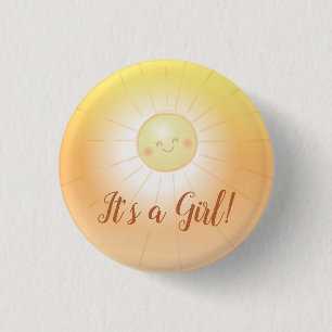Little Ray of Sunshine Baby Shower女の子 缶バッジ