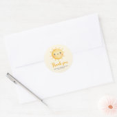 Little Ray of Sunshine Baby Shower ラウンドシール (封筒)