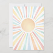 Little Ray Of Sunshine Baby Shower 招待状 (裏面)
