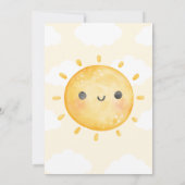 Little Ray of Sunshine Baby Shower 招待状 (裏面)