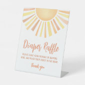 Little Ray Of Sunshine Baby Shower Diaper Raffle 台座サイン (正面)