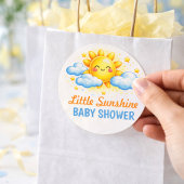 Little Ray Of Sunshine Baby Shower Favor Label ラウンドシール