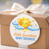 Little Ray Of Sunshine Baby Shower Favor Label ラウンドシール