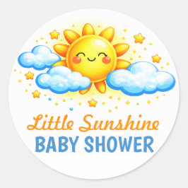 Little Ray Of Sunshine Baby Shower Favor Label ラウンドシール