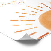 Little Ray of Sunshine Baby Shower Pigives Sign ポスター (角)