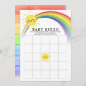 Little Ray of Sunshine BINGO赤ちゃんシャワーゲーム 招待状 (正面/裏面)
