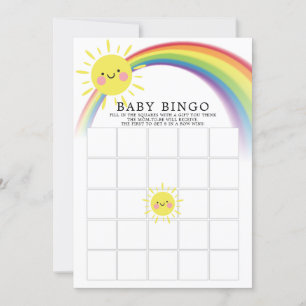 Little Ray of Sunshine BINGO赤ちゃんシャワーゲーム 招待状
