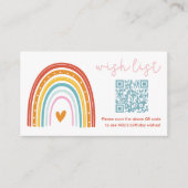 Little Ray of Sunshine Birthday Wish List QR Code エンクロージャーカード (正面)