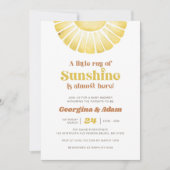 Little Ray of Sunshine Bohoニュートラルベビーシャワー 招待状 (正面)