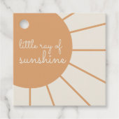 Little Ray of Sunshine Bohoベビーシャワーメッセージカード フェイバータグ (正面)