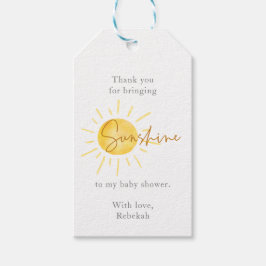 Little Ray of Sunshine Bohoベビーシャワー ギフトタグ
