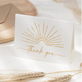 Little Ray of Sunshine Bohoベビーシャワー サンキューカード