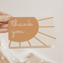 Little Ray of Sunshine Bohoベビーシャワー サンキューカード