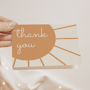 Little Ray of Sunshine Bohoベビーシャワー サンキューカード