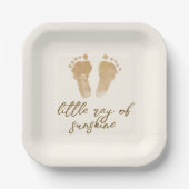 Little Ray of Sunshine Bohoベビーシャワー ペーパープレート (正面)