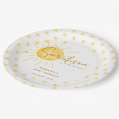 Little Ray of Sunshine Bohoベビーシャワー ペーパープレート (アングル)