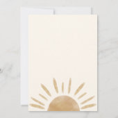 Little Ray of Sunshine Bohoベビーシャワー 招待状 (裏面)