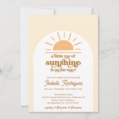 Little Ray Of Sunshine Bohoベビーシャワー 招待状 (正面)