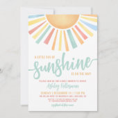 Little Ray Of Sunshine Bohoベビーシャワー 招待状 (正面)