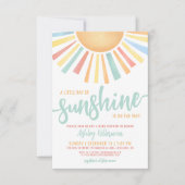 Little Ray Of Sunshine Bohoベビーシャワー 招待状 (正面)