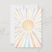 Little Ray Of Sunshine Bohoベビーシャワー 招待状 (裏面)