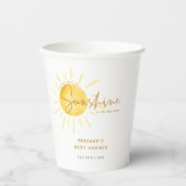 Little Ray of Sunshine Bohoベビーシャワー 紙コップ (正面)