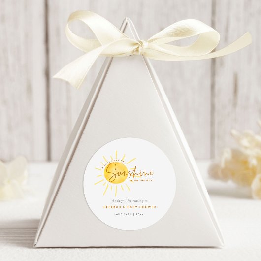 Little Ray of Sunshine Boho Baby Showerありがとう ラウンドシール