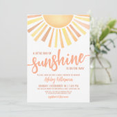 Little Ray Of Sunshine Boho Baby Shower 招待状 (スタンド正面)