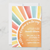 Little Ray Of Sunshine Boho Baby Shower Invitation 招待状 (正面)