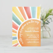 Little Ray Of Sunshine Boho Baby Shower Invitation 招待状 (スタンド正面)