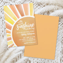 Little Ray Of Sunshine Boho Baby Shower Invitation 招待状