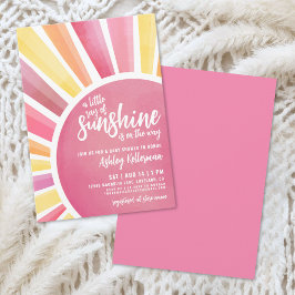 Little Ray Of Sunshine Boho Baby Shower Invitation 招待状