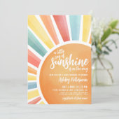 Little Ray Of Sunshine Boho Baby Shower Invitation 招待状 (スタンド正面)