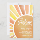 Little Ray Of Sunshine Boho Baby Shower Invitation 招待状 (正面)