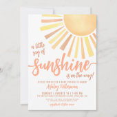 Little Ray Of Sunshine Boho Baby Shower Invitation 招待状 (正面)